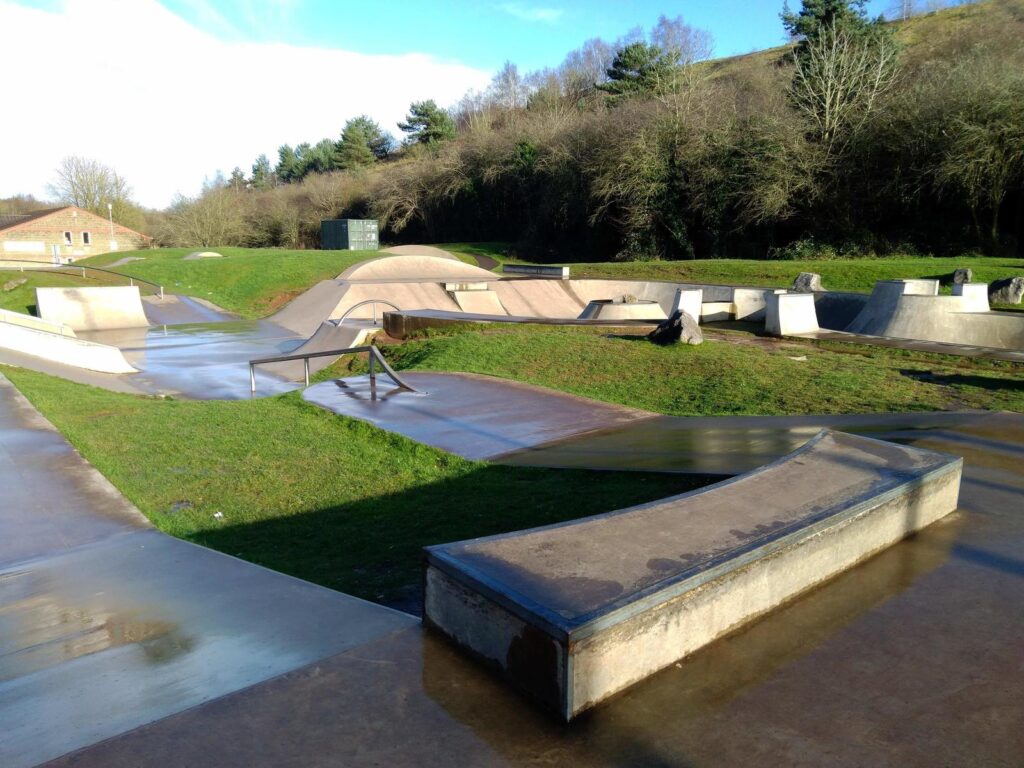 Concrete skatepark